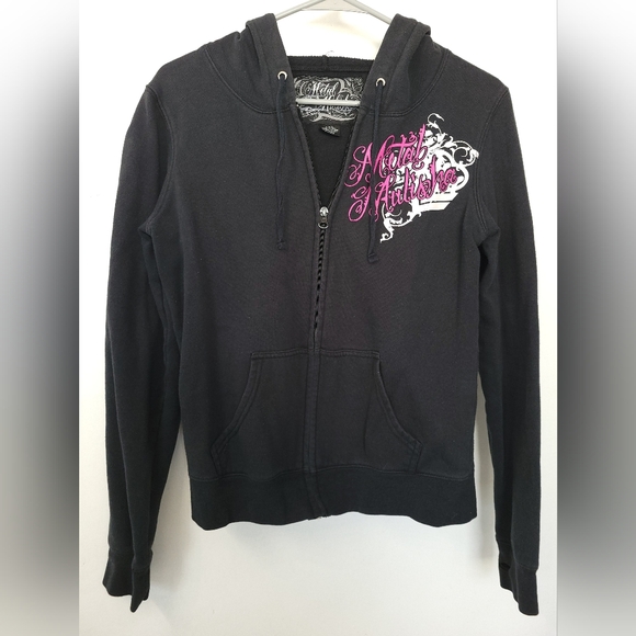 Metal Mulisha Pink & Black Hoodie - Picture 1 of 8